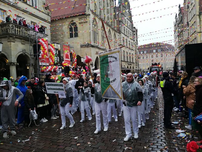 Der  M&uuml;hlh&auml;user Spielmannszug zu Gast in M&uuml;nster (Foto: Michael Hohmann)