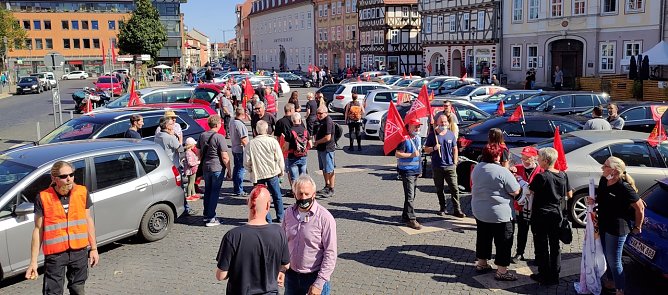 Protest in M&uuml;hlhausen (Foto: IG Metall)