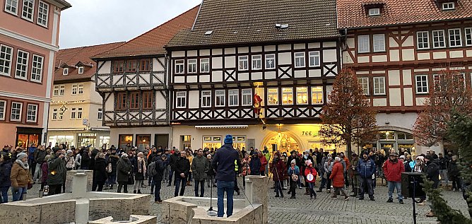 Friedlicher Protest in Bad Langensalza (Foto: oas)