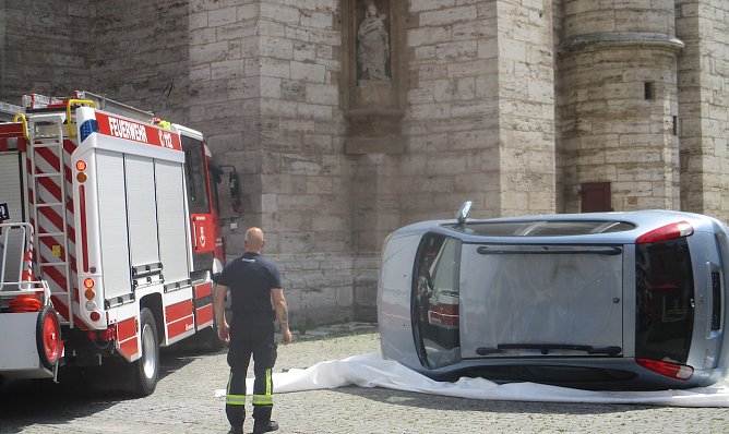 Schauvorf&uuml;hrung der Feuerwehr am Sonntag (Foto: M.Fromm)