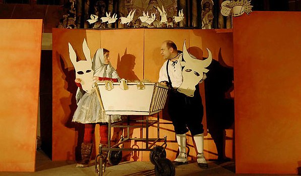 Die Weihnachtsgeschichte zu dritt erz&auml;hlt und gespielt (Foto: Kulturland Hainleite)