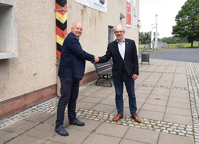 Zeitzeugen und Vorsitzende - Horst Dornieden und Wolfgang Nolte (Foto: Grenzlandmuseum Eichsfeld)