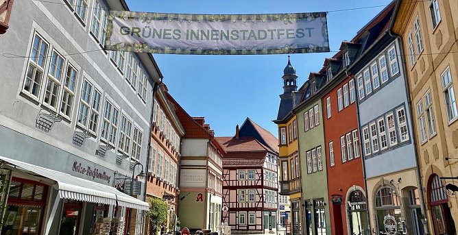 Die Innenstadt ist bereit f&uuml;rs n&auml;chste Fest (Foto: emw)