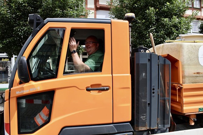 Vorbereitungen zum 211. Brunnenfest in Bad Langensalza (Foto: Eva Maria Wiegand)
