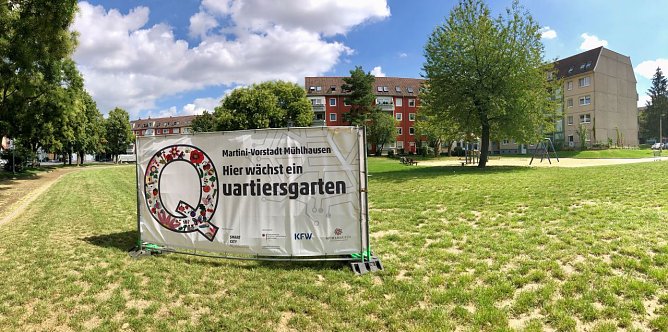 Hier w&auml;chst ein Quartiersgarten (Foto: Smart City M&uuml;hlhausen)