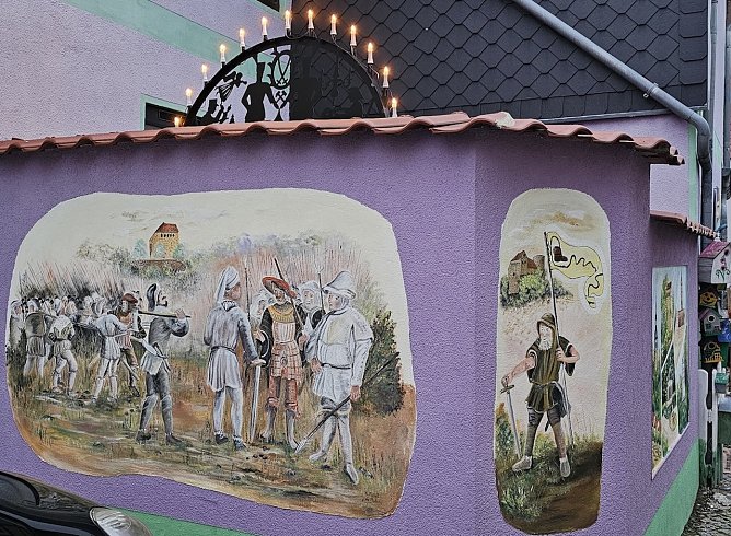 Wandbild Thomas Müntzer in Bad Frankenhausen (Foto: Simone Klein) Wandbild Thomas Müntzer in Bad Frankenhausen (Foto: Simone Klein)