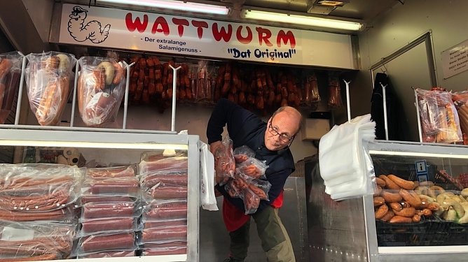 Der Warttwurm, mit seinen legend&auml;ren K&uuml;stenl&uuml;mmel von der Nordseek&uuml;ste (Foto: Jobo)