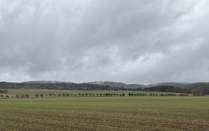 St&uuml;rmischen regnerisch. Hier bei Stempeda am Alten Stolberg (Foto: oas)