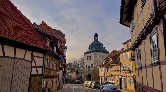 Eine Altstadtgasse in M&uuml;hlhausen (Foto: Eva Maria Wiegand)
