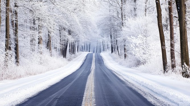 Symbolbild verschneite Landstrasse (Foto: Pixabay-Yamu_Jay) Symbolbild verschneite Landstrasse (Foto: Pixabay-Yamu_Jay)