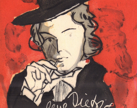 Marlene Dietrich in Rot - zu Gunsten des Vereins 3k wird demn&auml;chst eine Kunstauktion durchgef&uuml;hrt (Foto: Michael Ulbricht)