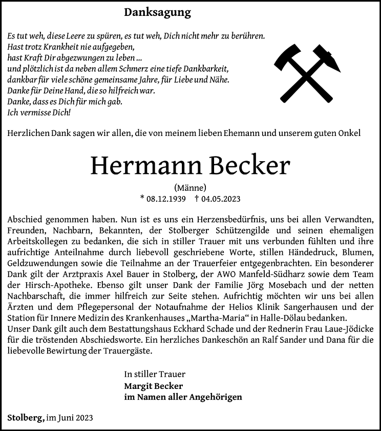 Danksagung (Foto: Schade)