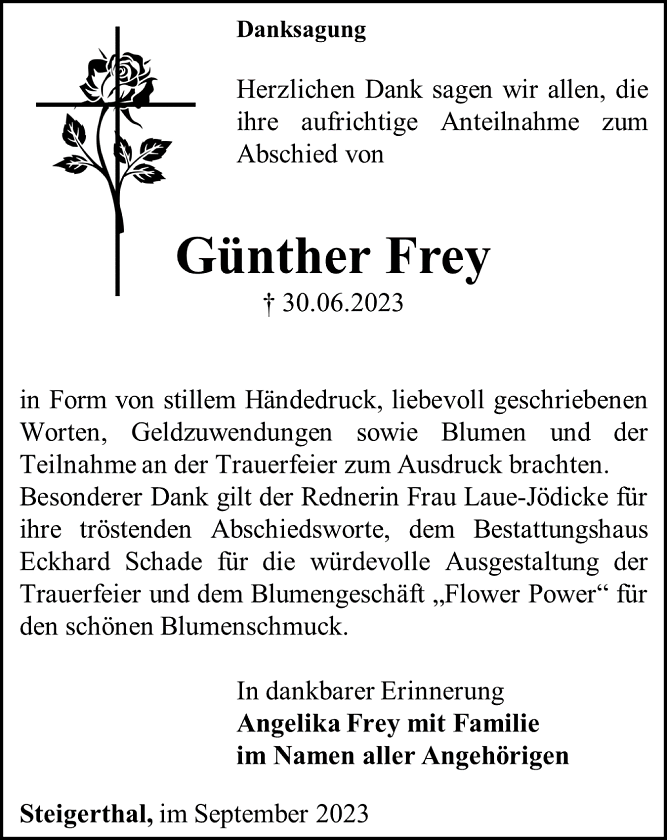 Danksagung (Foto: Schade)