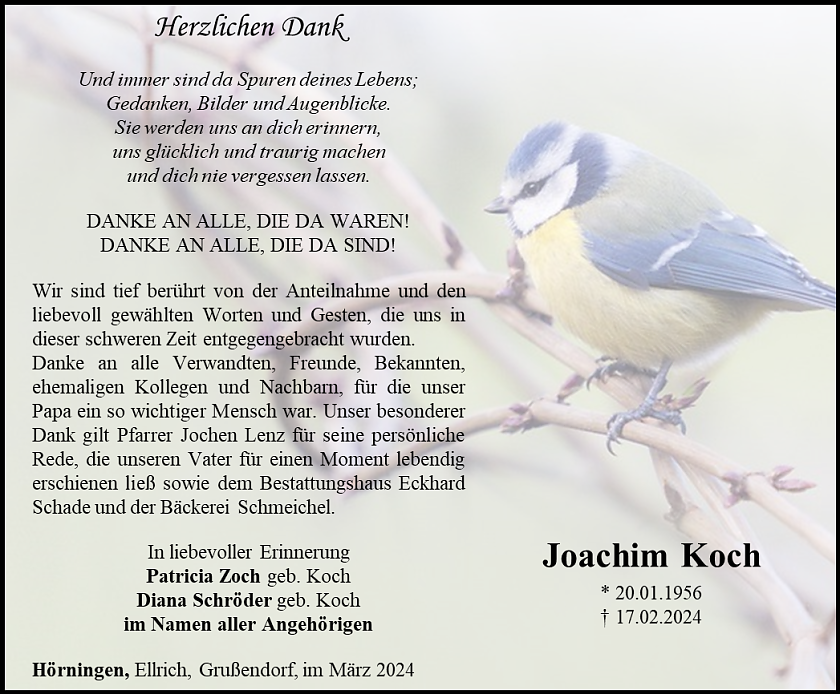 Danksagung (Foto: Schade)