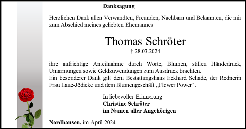 Danksagung (Foto: Schade)