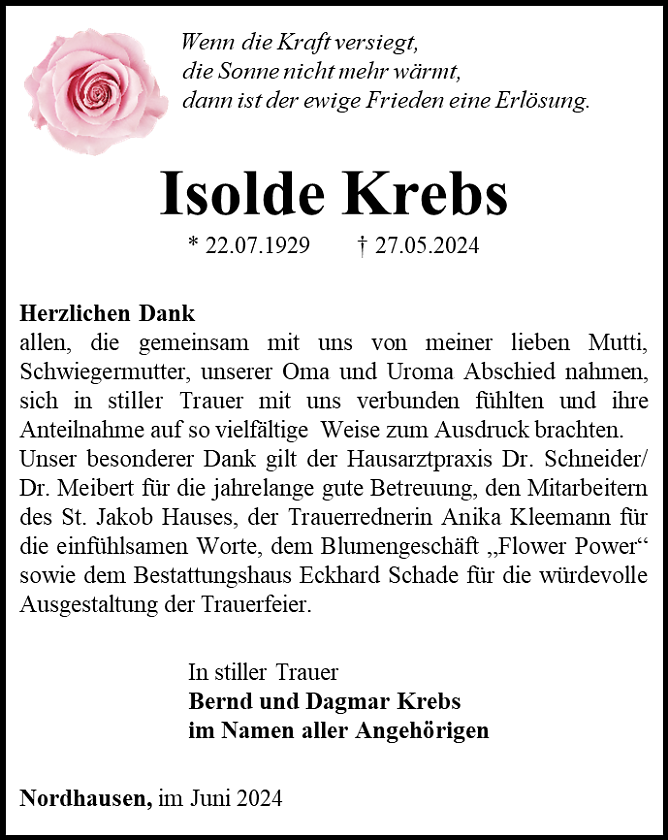 Danksagung (Foto: Schade)