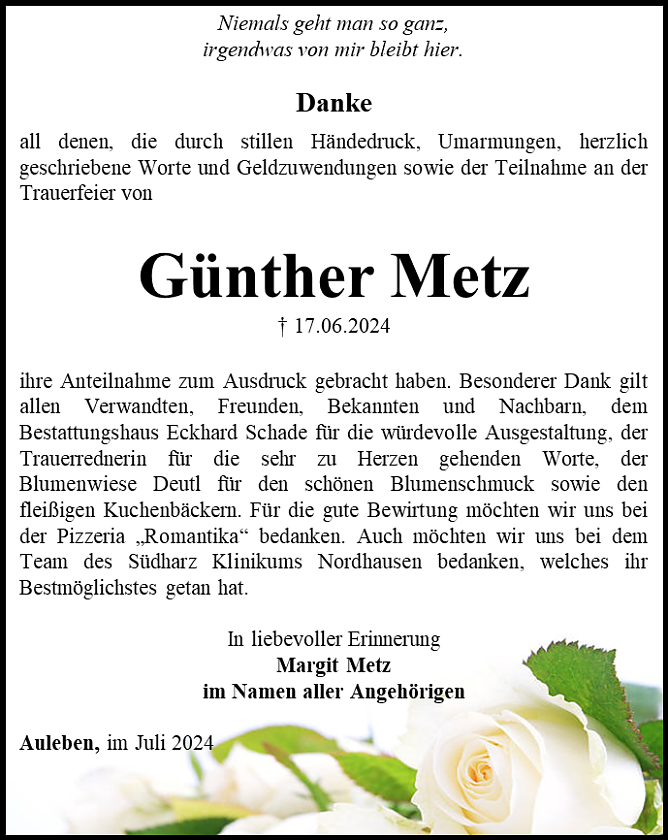 Danksagung (Foto: Schade)