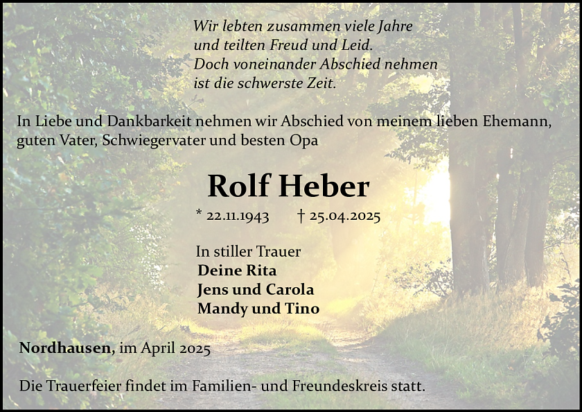 Traueranzeige (Foto: Bestattungshaus Schade)