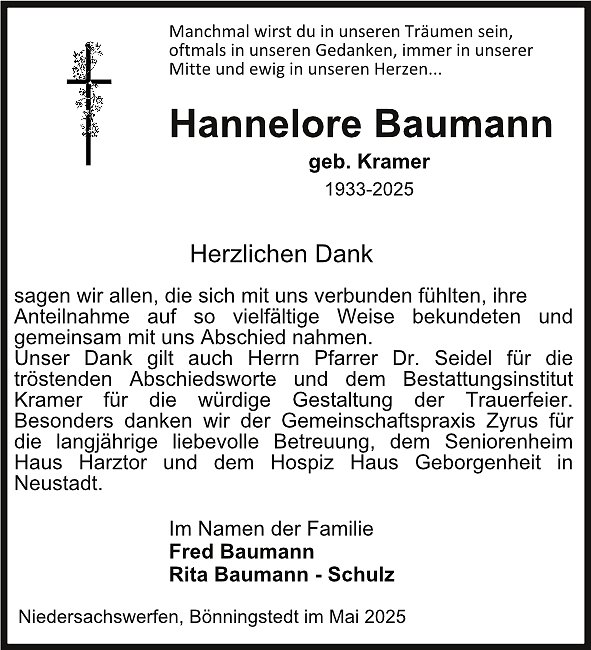 Danksagung (Foto: Kramer)