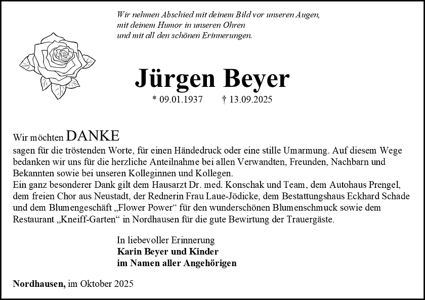 Danksagung (Foto: Schade)