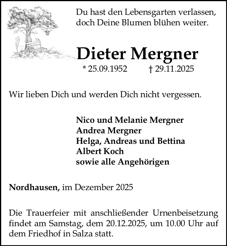 Traueranzeige (Foto: Schade)