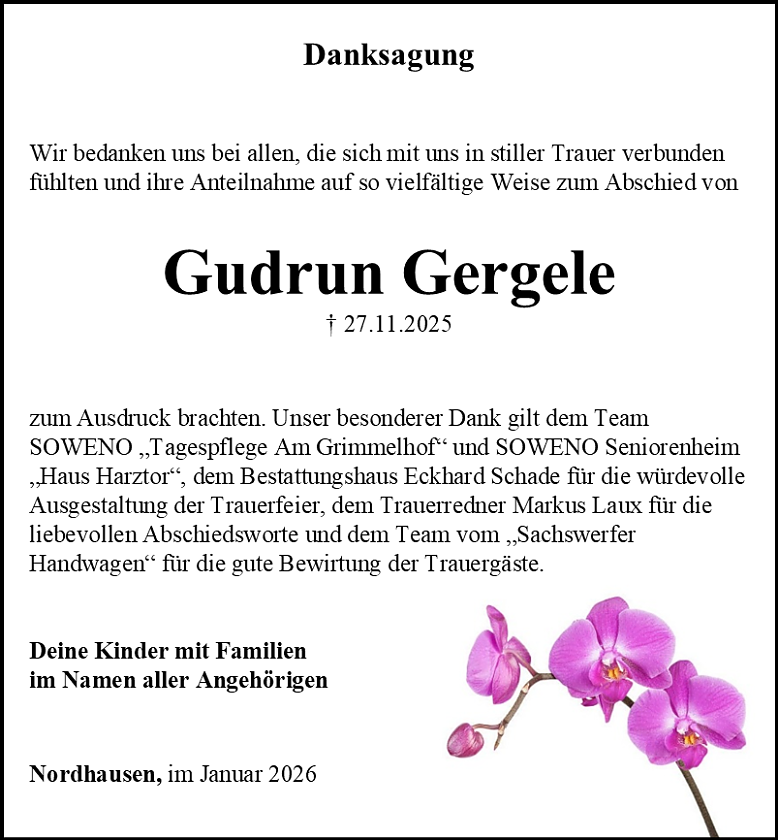 Danksagung (Foto: Schade)