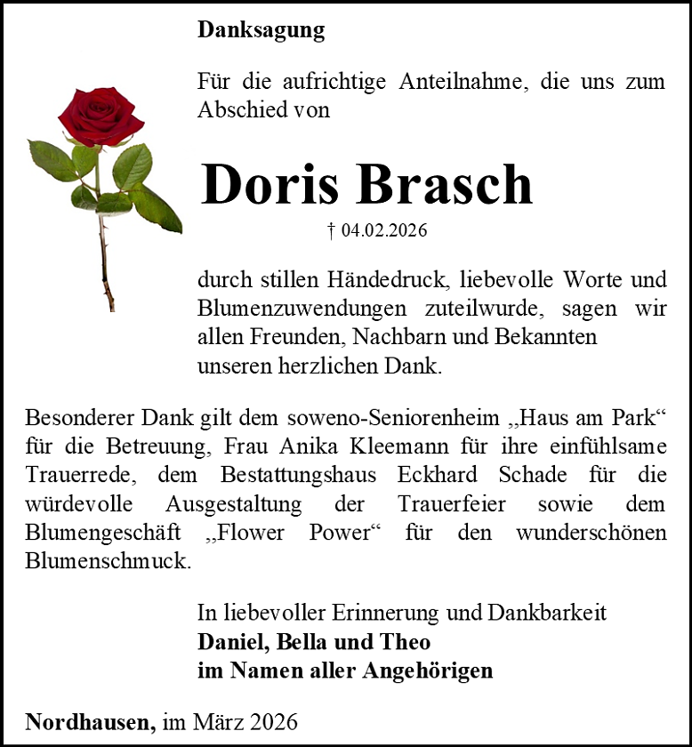 Danksagung (Foto: Schade)