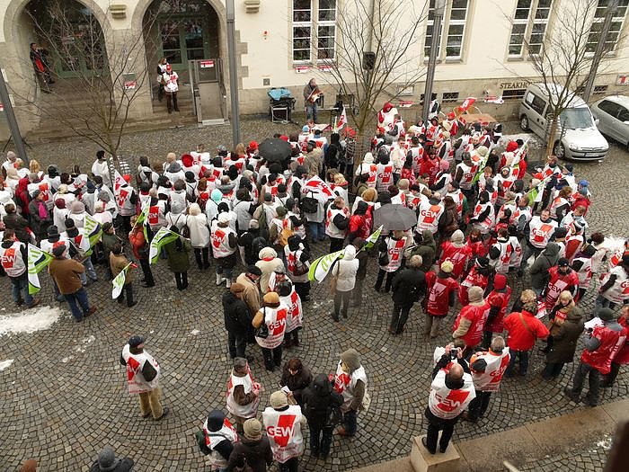 Warnstreik in Nordhausen