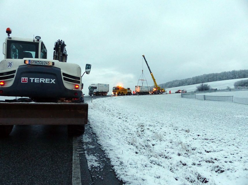Letzte Arbeiten an der Unfallstelle