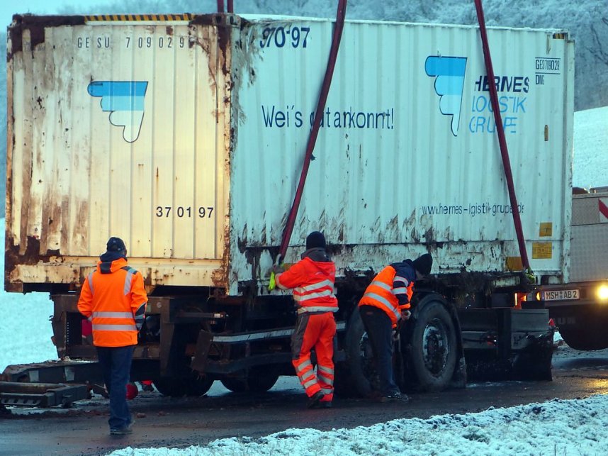 Letzte Arbeiten an der Unfallstelle