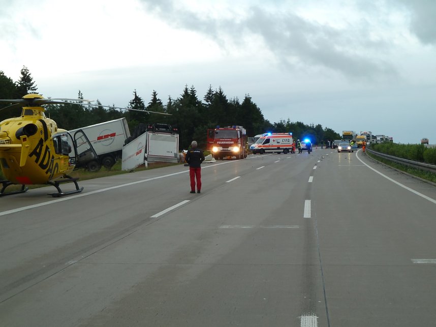 Schwerer Unfall auf der A9