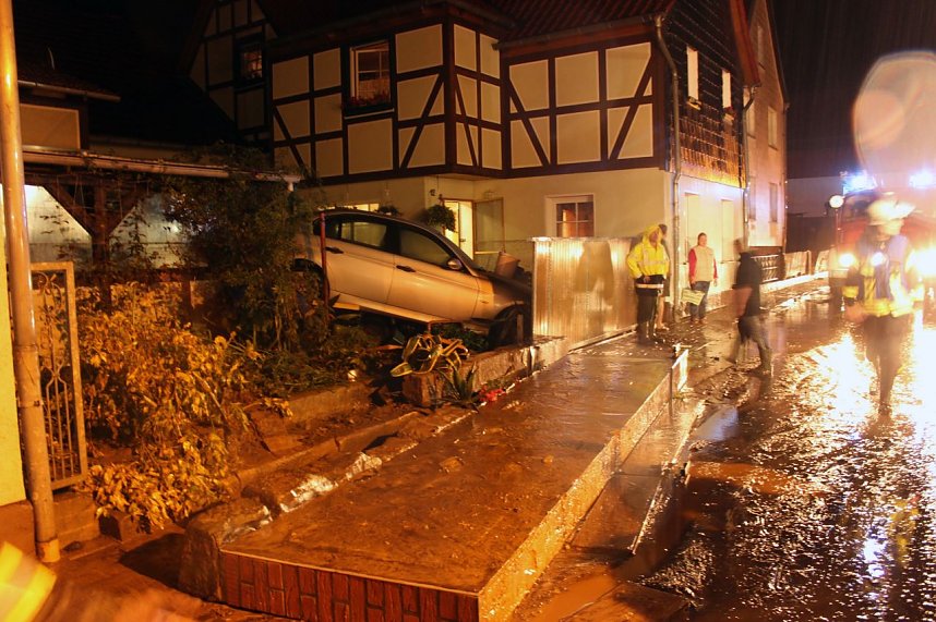 Unwetter w&uuml;tete in Rustenfelde