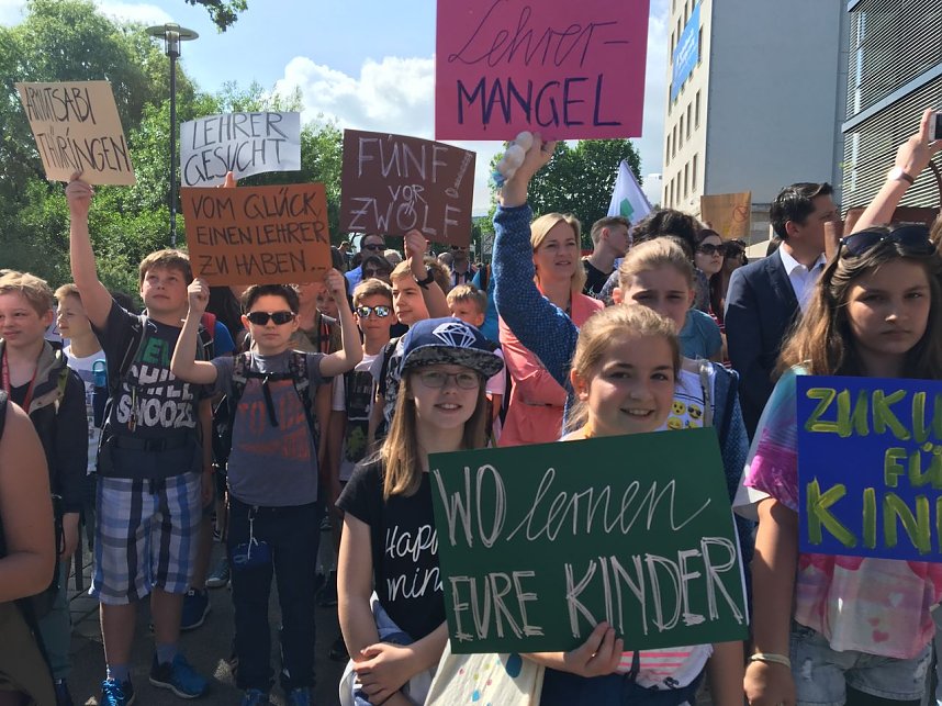 50 Demonstranten kamen aus dem Landkreis Nordhausen