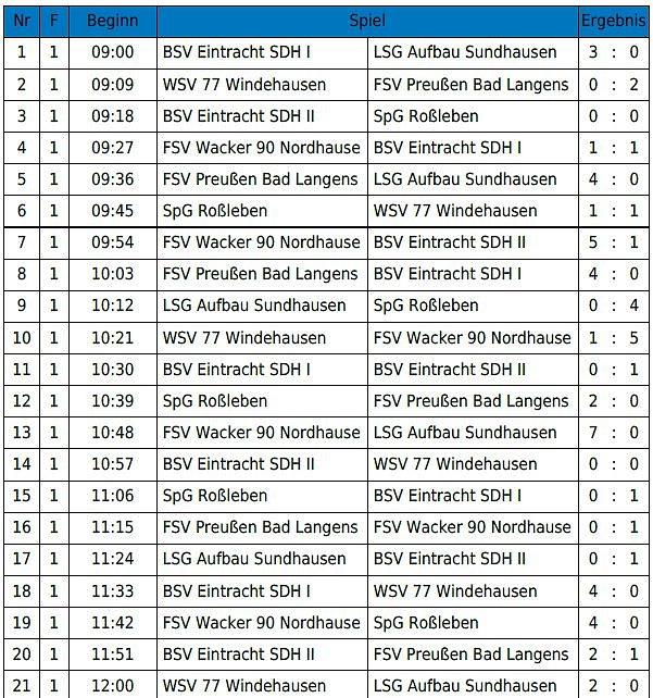 Hallencup des BSV Eintracht der E-Junioren