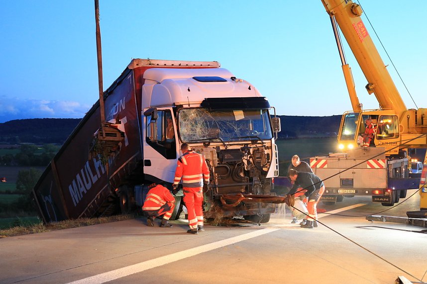 Bergung auf der Autobahn