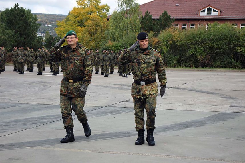 Kommandeurswechsel beim Panzerbataillon 393 "Th&uuml;ringer L&ouml;we" in der Kyffh&auml;user Kaserne Bad Frankenhausen statt....