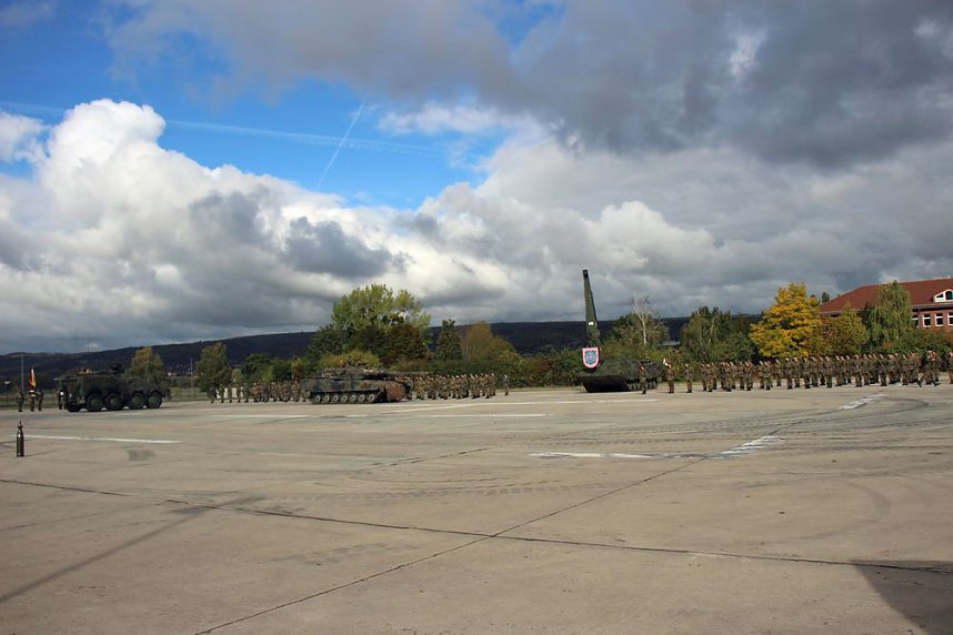 Kommandeurswechsel beim Panzerbataillon 393 "Th&uuml;ringer L&ouml;we" in der Kyffh&auml;user Kaserne Bad Frankenhausen statt....