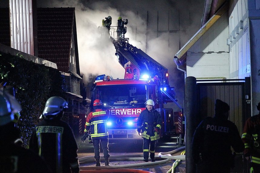 Scheunenbrand in Sollstedt