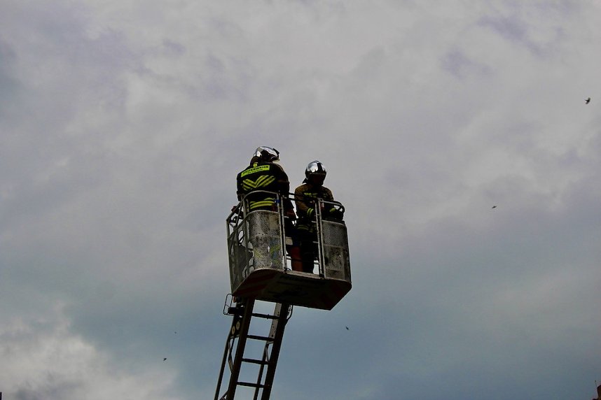Feuerwehreinsatz in der Innenstadt von Bad Langensalza