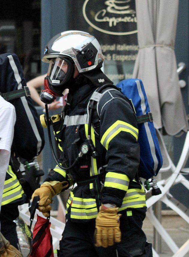 Feuerwehreinsatz in der Innenstadt von Bad Langensalza