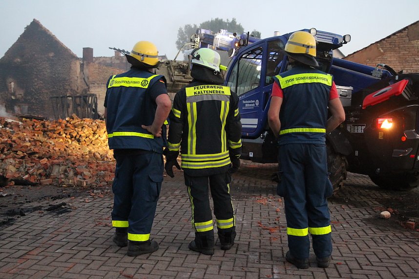 Der Tag nach dem Gro&szlig;brand in Bothenheilingen