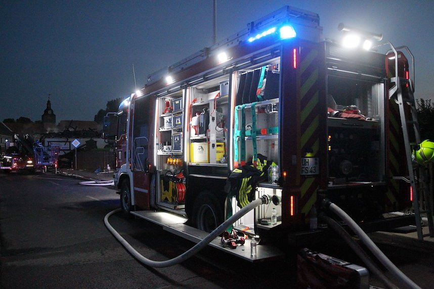 Der Tag nach dem Gro&szlig;brand in Bothenheilingen