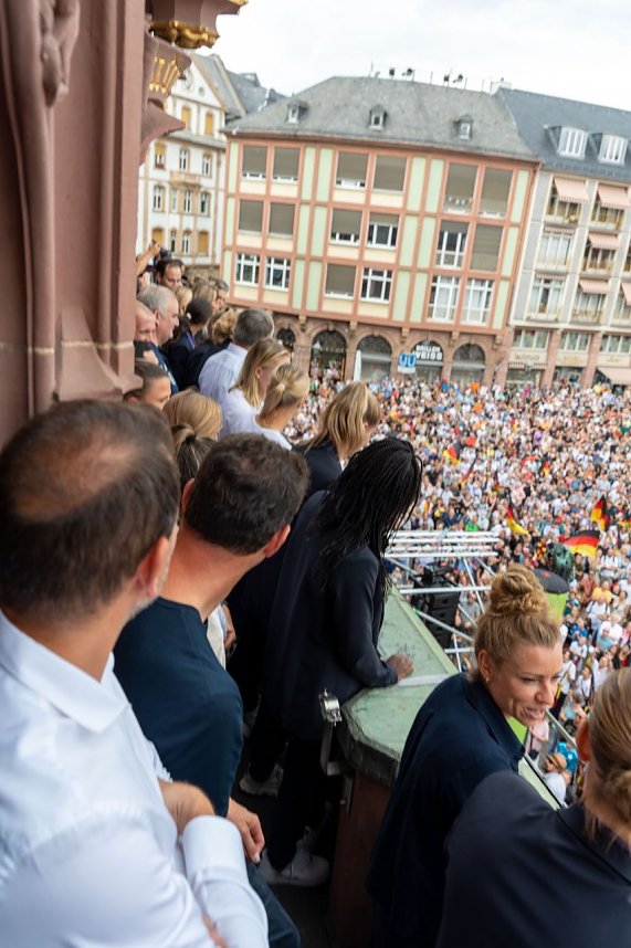 Empfang der Nationalmannschaft in Frankfurt