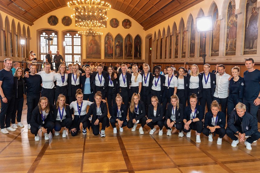 Empfang der Nationalmannschaft in Frankfurt