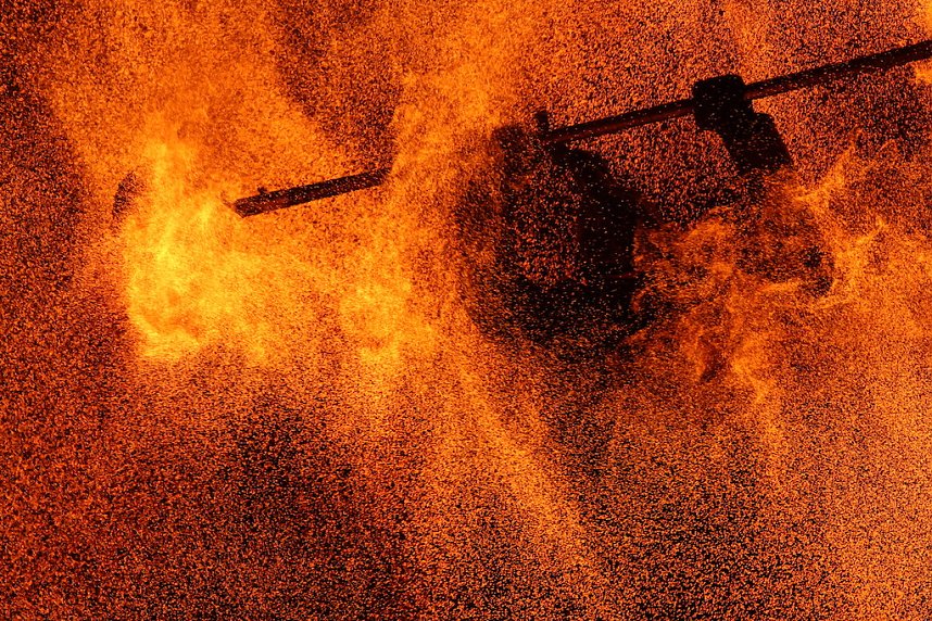 Atemberaubendes Feuerspektakel auf dem T&ouml;pfermarkt in Bad Langensalza 