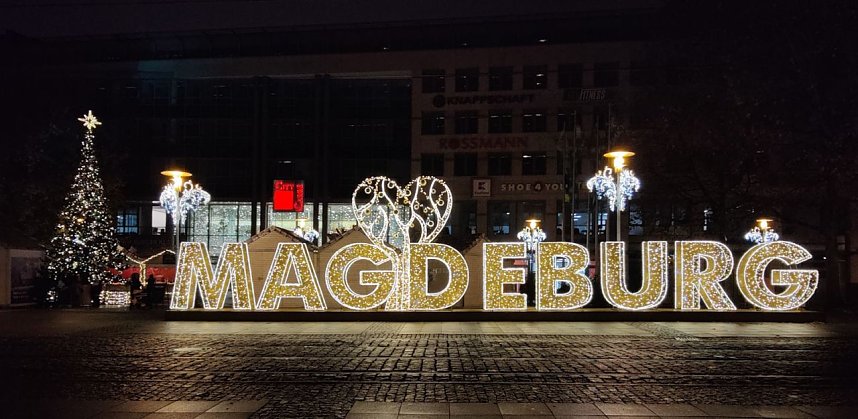 Peter Blei unterwegs in Magdeburg