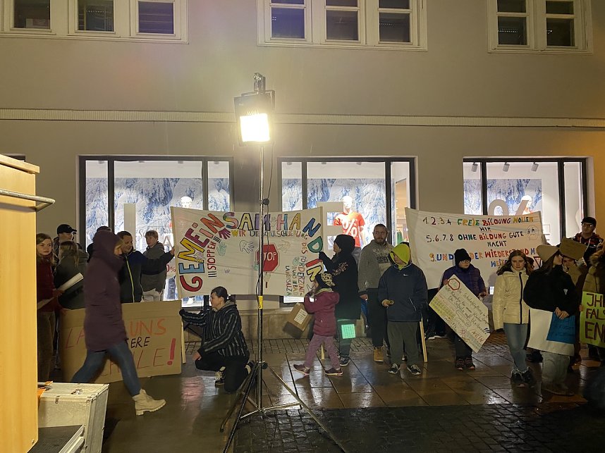 Demonstration auf dem Bad Langensalzaer Neumarkt