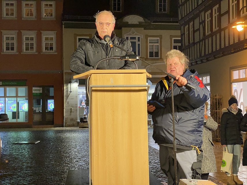 Demonstration auf dem Bad Langensalzaer Neumarkt