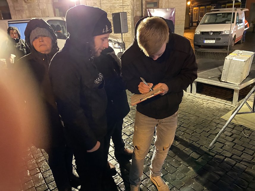 Demonstration auf dem Bad Langensalzaer Neumarkt