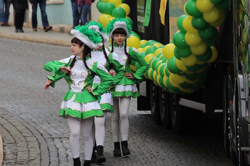 Fr&ouml;hlichbunter Karnevalsumzug in und um Bad Langensalza